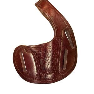 Vintage STRONG brand leather holster- button closure detailed 930, 68 brown